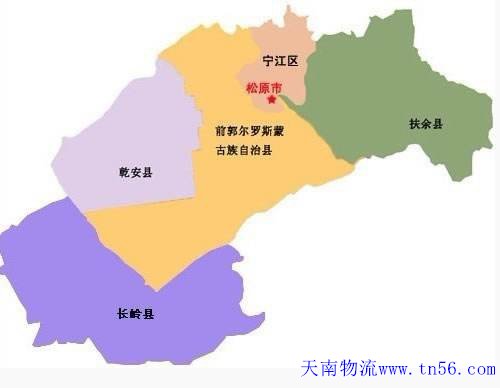 天南物流松原市舆图